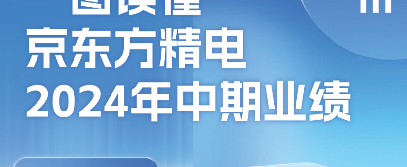 一图读懂京东方精电2024年中期业绩